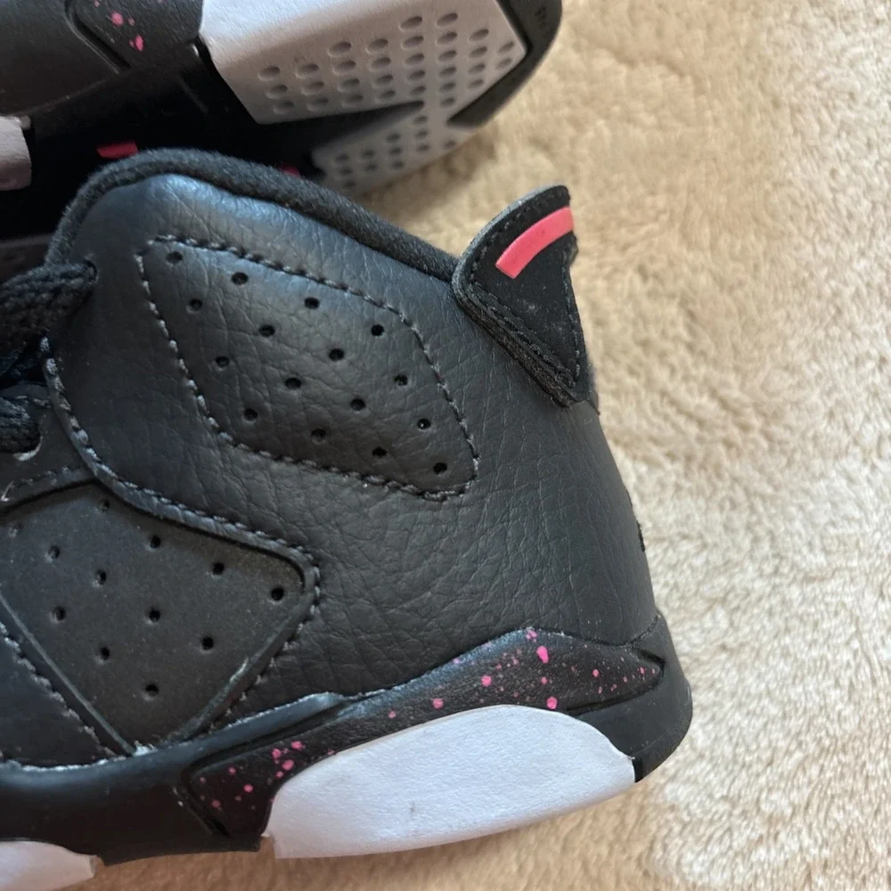 Jordon 6 Retro GT Black‎ Pink Logo SZ 7C